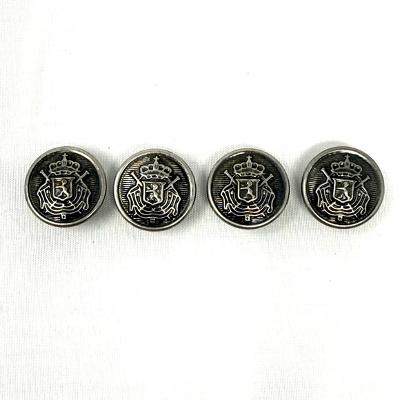 Michael Kors Other - 4 Michael Kors Silver Tone Metal Shank Blazer Sleeve Replacement Buttons 15mm